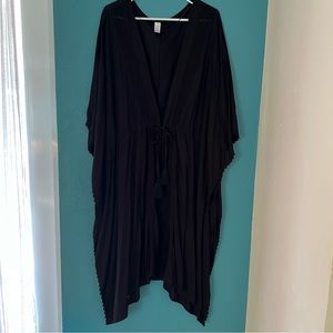 Kimono Plus Size Black bathing suit Coverup